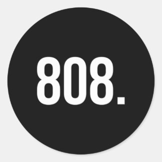 Sticker Rond Trap Music Beat Producer 808 Minimaliste