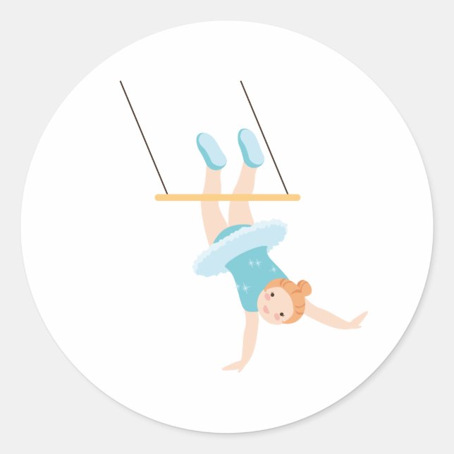 Sticker Rond Trapeze Girl (Devant)