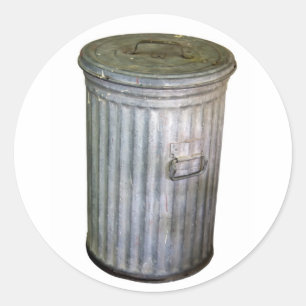 Sticker Rond trash bin