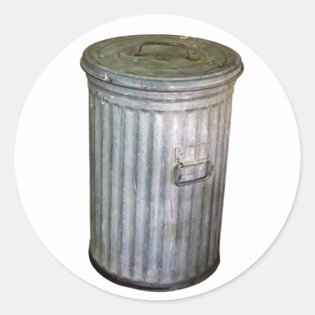 Sticker Rond trash bin (Devant)