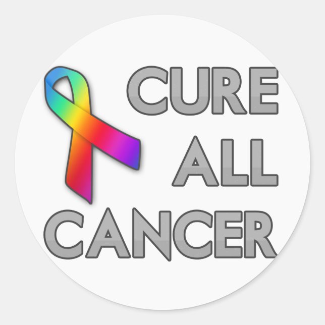 Sticker Rond Traure tous les cancers (Devant)