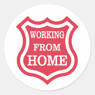 Sticker Rond Travail à domicile