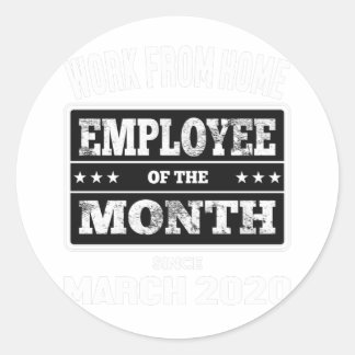 Sticker Rond Travail de l'employé à domicile du mois #65