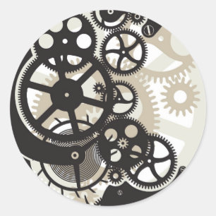 Sticker Rond Travail de roues de dent