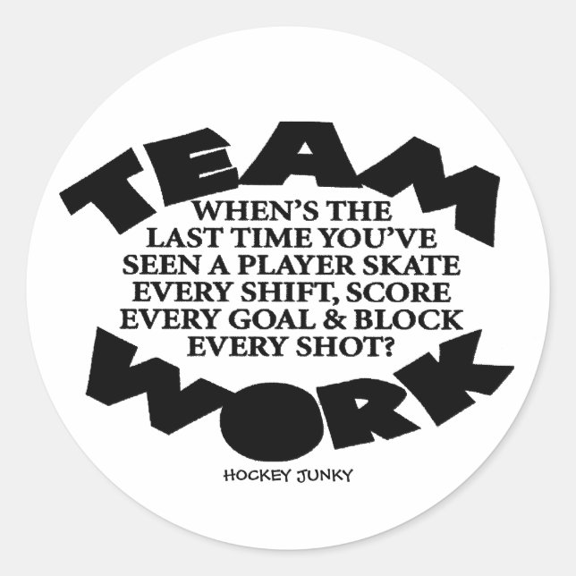 STICKER ROND TRAVAIL D'ÉQUIPE (Devant)