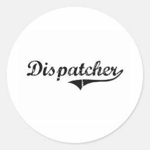 Sticker Rond Travail professionnel Dispatcher