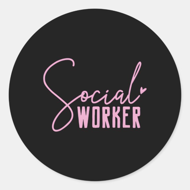 Sticker Rond Travail social (Devant)