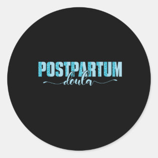 Sticker Rond Travailleur de naissance moyenne Postpum Doula