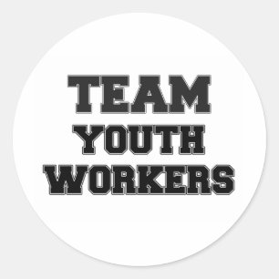 Sticker Rond Travailleurs de l'équipe