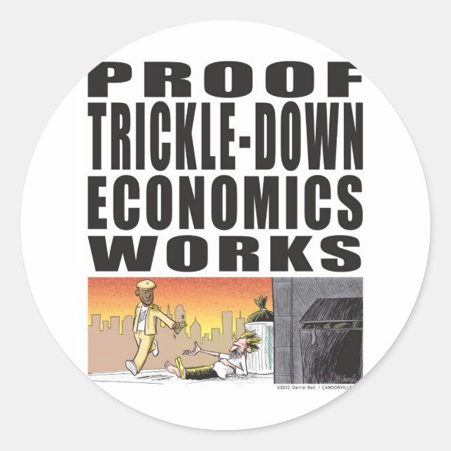Sticker Rond Travaux de diffusion d'économie de preuve (Devant)