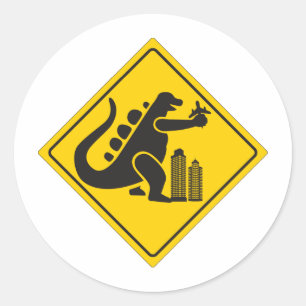 Sticker Rond Traversée du monstre