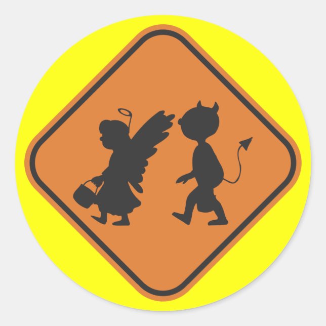 Sticker Rond Traversée en pente (Devant)