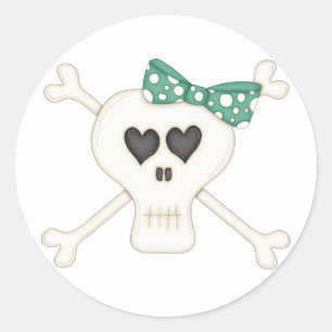 Sticker Rond Traverses de Goth Vert mignon