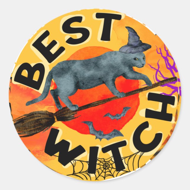 Sticker Rond Treak ou Treat Scary Halloween (Devant)