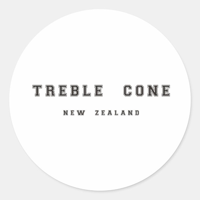 Sticker Rond Treble Cone Nouvelle-Zélande (Devant)