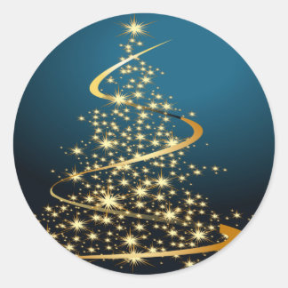 Sticker Rond Tree de Golden Christmas