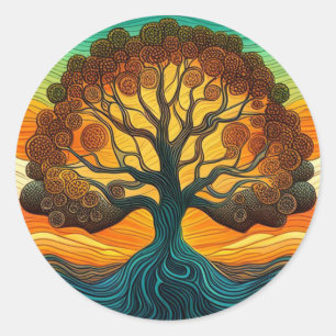 Sticker Rond Tree of Life