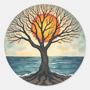 Sticker Rond Tree of Life