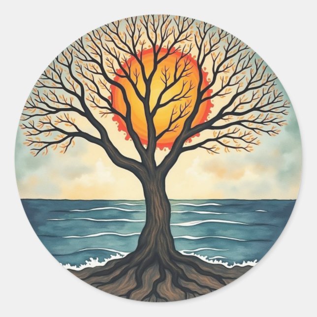 Sticker Rond Tree of Life (Devant)