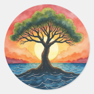 Sticker Rond Tree of Life