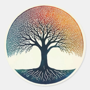 Sticker Rond Tree of Life