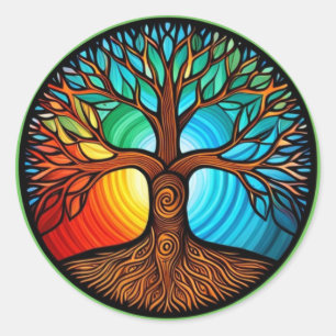 Sticker Rond Tree of Life