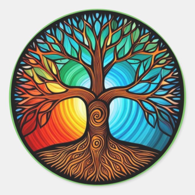 Sticker Rond Tree of Life (Devant)