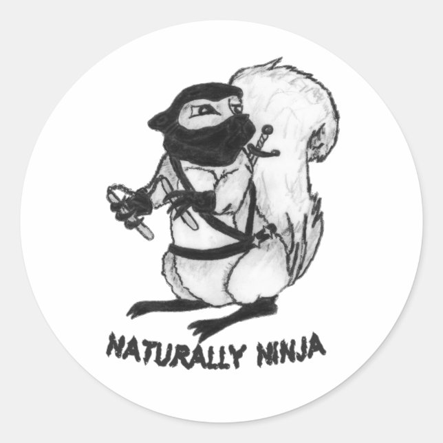 Sticker Rond Treerat Ninja (Devant)
