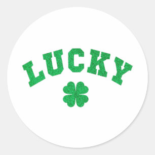 Sticker Rond Trèfle Chanceux Saint Patrick