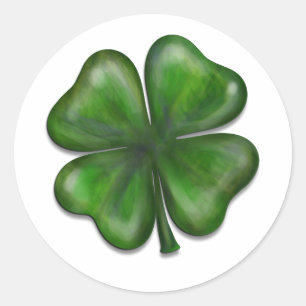 Sticker Rond trèfle de 4 feuilles