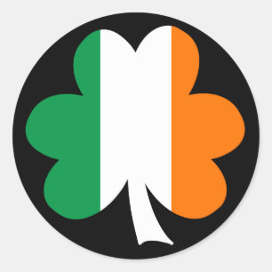 Sticker Rond Trèfle tricolore