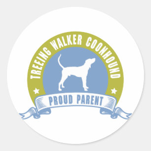 Sticker Rond Treking Walker Coonhound