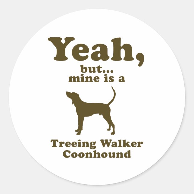 Sticker Rond Treking Walker Coonhound (Devant)