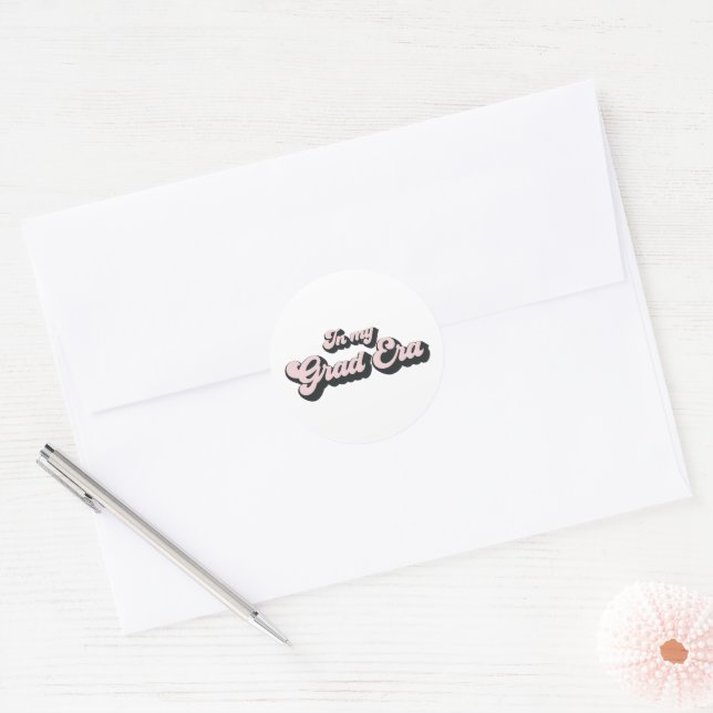 Sticker Rond Trendy In My Grad Era Graduation (Enveloppe)