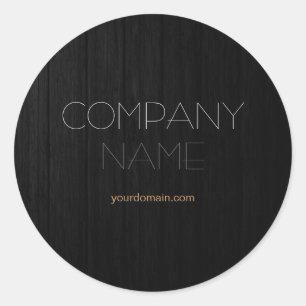 Sticker Rond Trendy Stylish Grey Wood Nom de l'entreprise