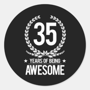 Sticker Rond trente-cinquième Anniversaire (35 ans d'être