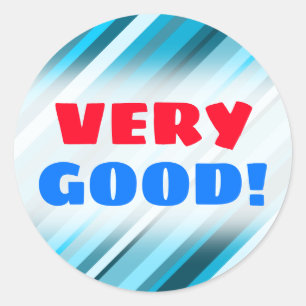 Sticker Rond TRÈS BON ! + Bleu D'Inspiration Océanique/Turquois
