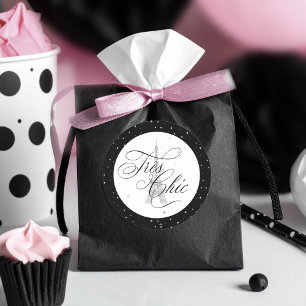 Sticker Rond Très Chic Paris Pois ID1162