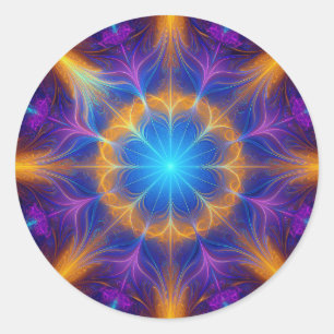 Sticker Rond Très Manipulé Lyapunov Fractal