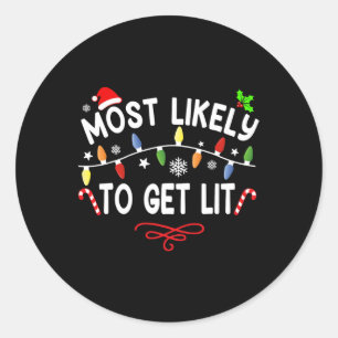 Sticker Rond Très Probable D'Obtenir Lit Correspondant Famille