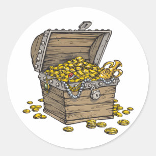 Sticker Rond Trésor