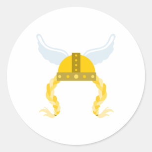 Sticker Rond Tresses de casque viking