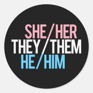 Sticker Rond Triade Pronoun, Tour