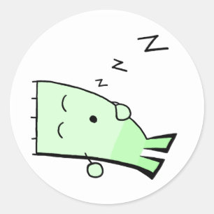 Sticker Rond Triangle Dude Young Sleeping