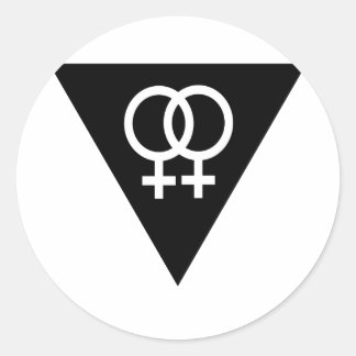 Sticker Rond Triangle noir