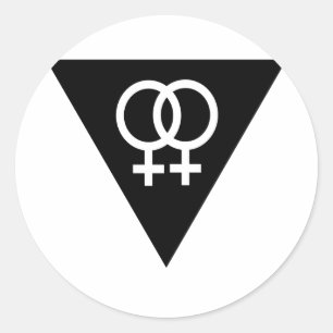 Sticker Rond Triangle noire