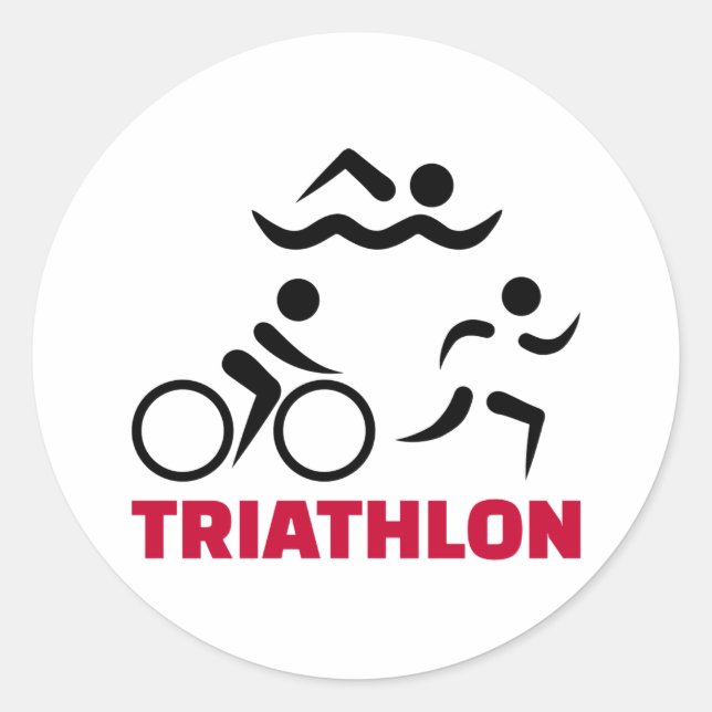 Sticker Rond Triathlon (Devant)