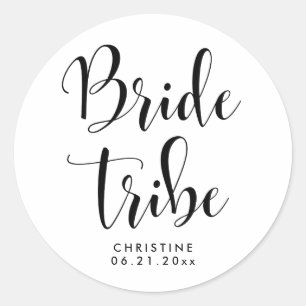 Sticker Rond Tribu d'Élégante Mariée
