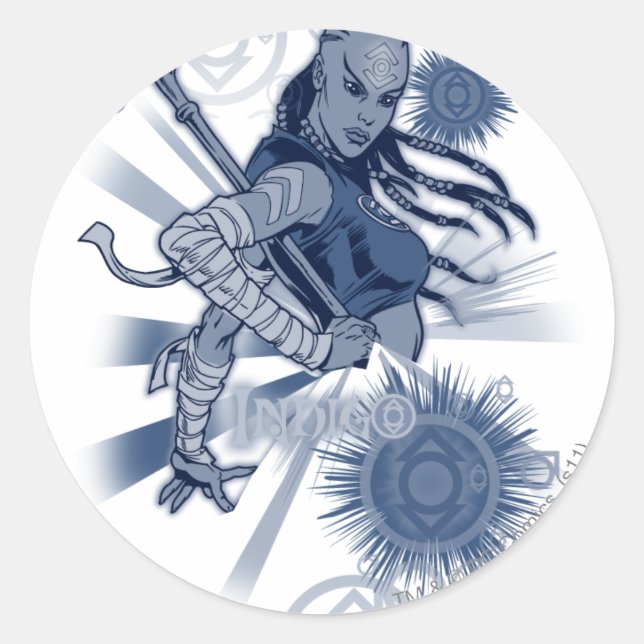 Sticker Rond tribu Indigo 10 (Devant)