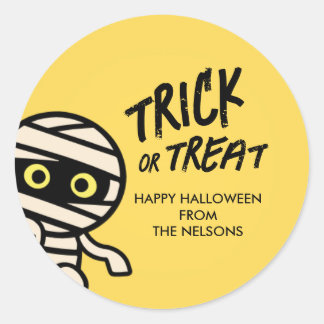 Sticker Rond Trick or treat Halloween